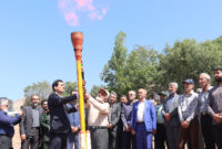 فروغ شعله های گاز در روستای کوهستانی کرماک شهرستان رودبار